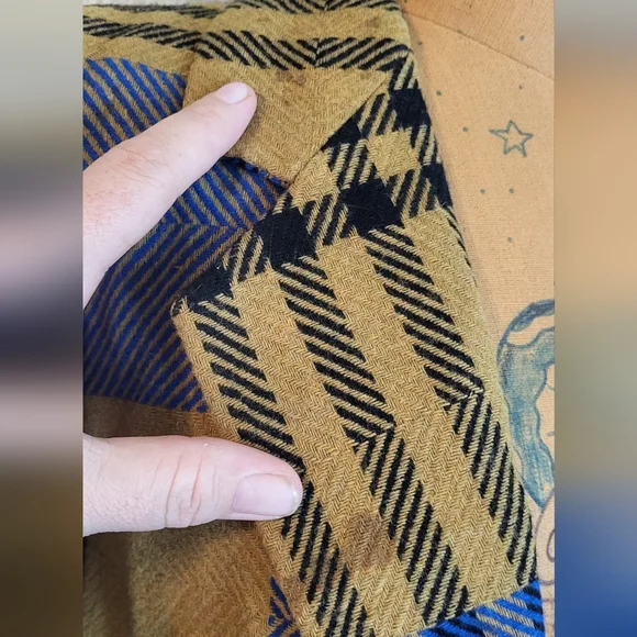 Vintage Diane Von Furstenberg Women's Funky Mod Plaid Wool Blazer Size 6 - Picture 6 of 16